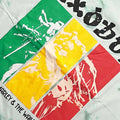 Green - Back - Bob Marley Unisex Adult Rasta Colours Tie Dye T-Shirt