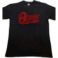 Black - Front - David Bowie Unisex Adult Embellished Logo T-Shirt