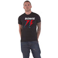 Black - Lifestyle - David Bowie Unisex Adult 75th Logo Cotton T-Shirt