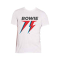 White - Front - David Bowie Unisex Adult 75th Logo Cotton T-Shirt