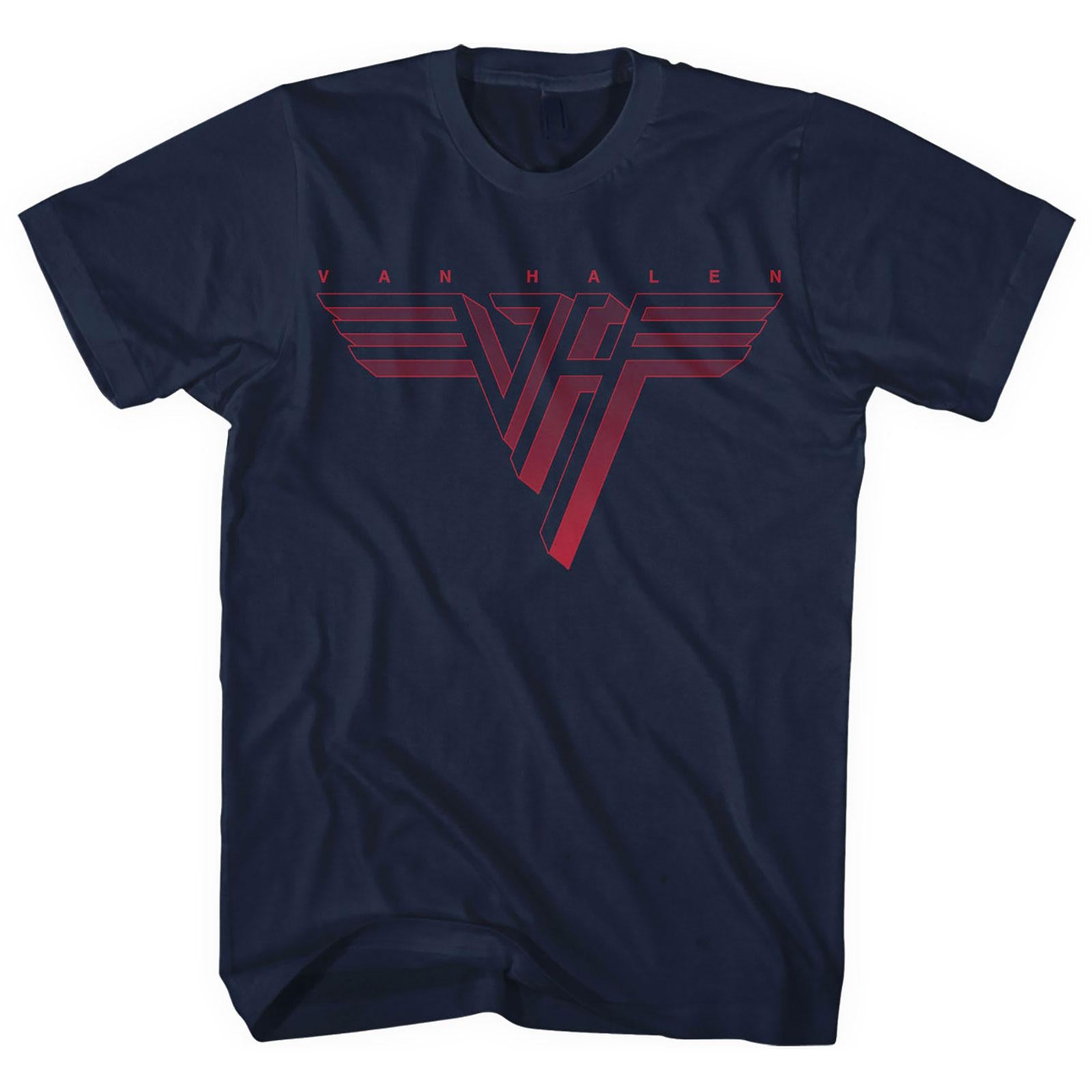 Navy Blue - Front - Van Halen Unisex Adult Logo Plus T-Shirt