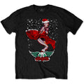 Black - Front - Aerosmith Unisex Adult Robot Santa Christmas T-Shirt