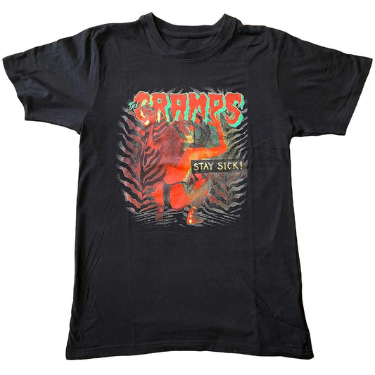 Black - Front - The Cramps Unisex Adult Stay Sick Cotton T-Shirt