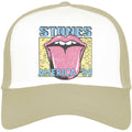 Sand-White - Front - The Rolling Stones Unisex Adult America ´89 Tour Map Cap