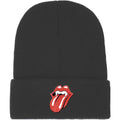 Black - Front - The Rolling Stones Unisex Adult Fangs Logo Beanie