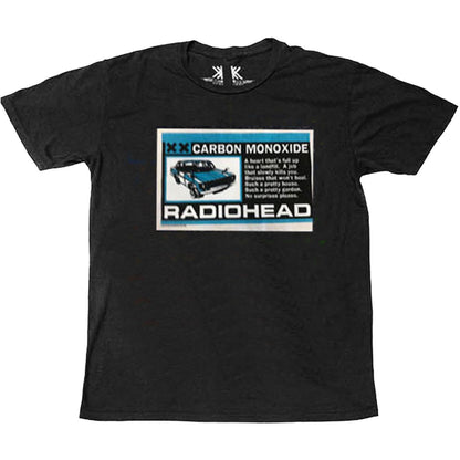 Black - Front - Radiohead Unisex Adult Carbon Patch T-Shirt