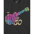 Black - Side - The Monkees Unisex Adult Discography Guitar T-Shirt