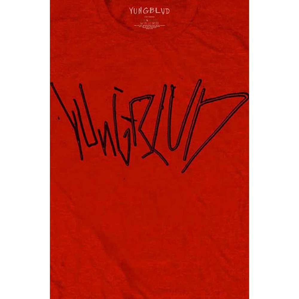 Red - Side - Yungblud Unisex Adult Life On Mars Back Print T-Shirt
