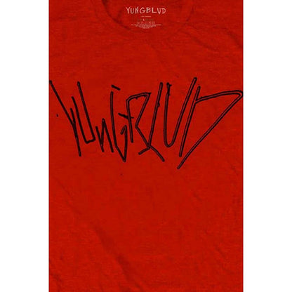 Red - Side - Yungblud Unisex Adult Life On Mars Back Print T-Shirt