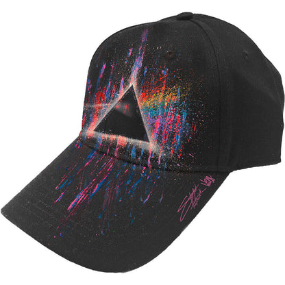Black - Front - Pink Floyd Unisex Adult Dark Side Of The Moon Paint Splatter Baseball Cap