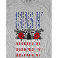 Heather Grey - Side - Guns N Roses Unisex Adult US Flag Heather Logo T-Shirt