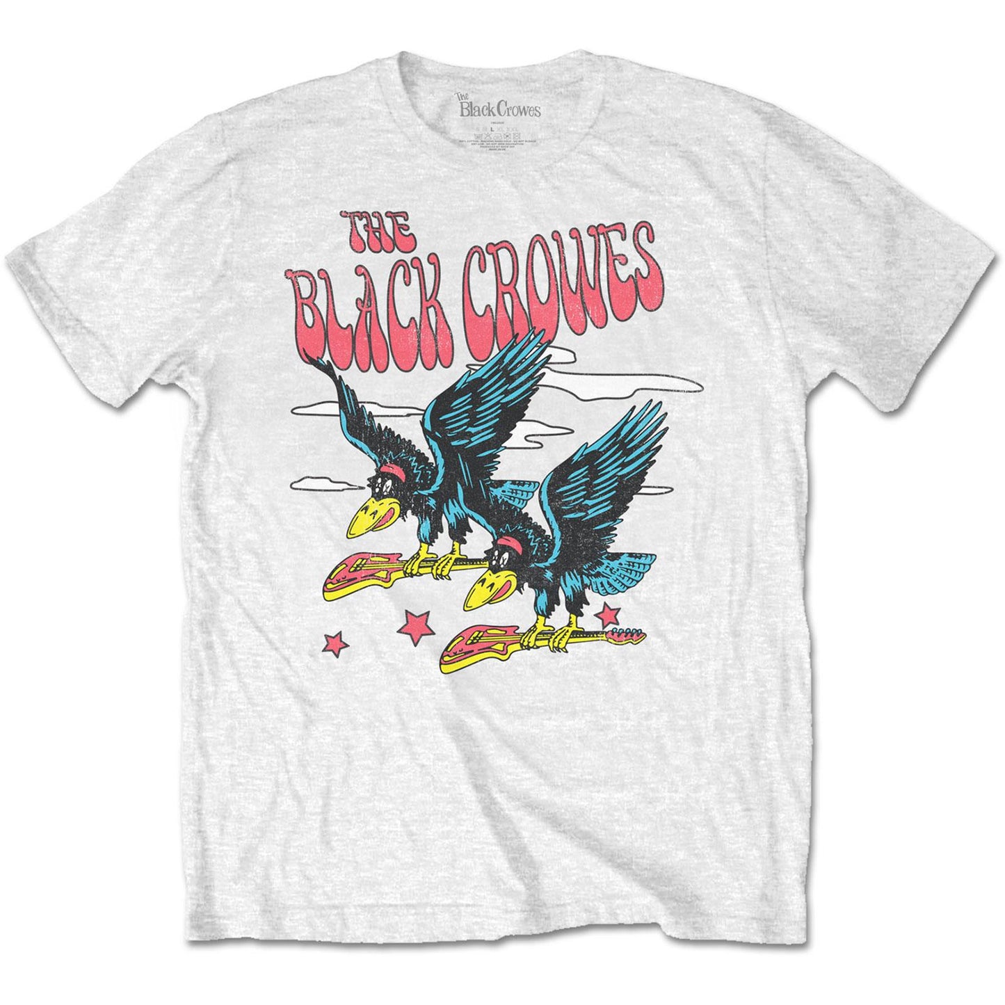 White - Front - The Black Crowes Unisex Adult Flying Crowes T-Shirt