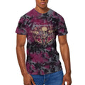 Grey-Pink - Front - Avenged Sevenfold Unisex Adult Ritual Dip Dye T-Shirt