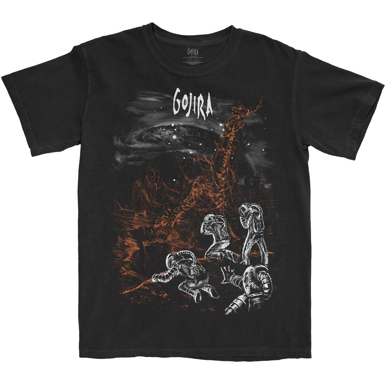 Black - Front - Gojira Unisex Adult Eiffel Falls T-Shirt