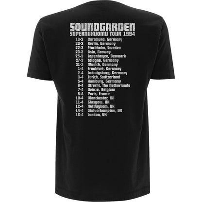 Black - Back - Soundgarden Unisex Adult Superunknown Tour ´1994 Cotton T-Shirt