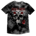 Grey - Front - Guns N Roses Unisex Adult Flower Skull T-Shirt
