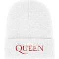 White - Front - Queen Unisex Adult Logo Beanie