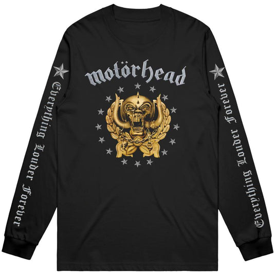Black - Front - Motorhead Unisex Adult Everything Louder Forever Cotton Long-Sleeved T-Shirt