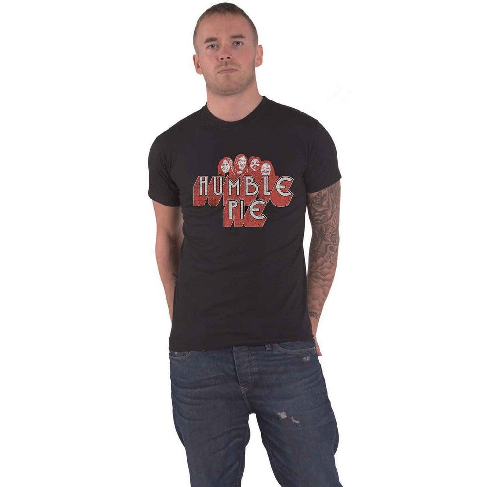 Black - Side - Humble Pie Unisex Adult Live 73 Poster T-Shirt