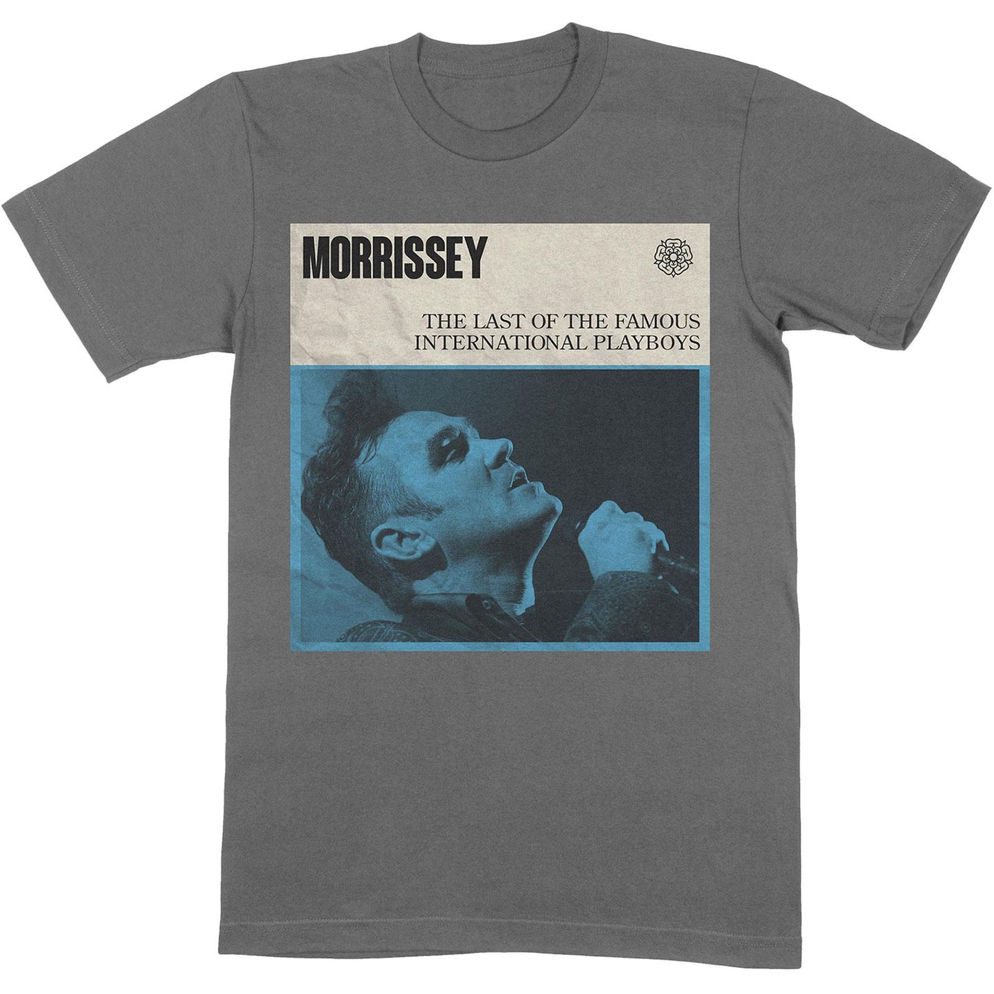Charcoal Grey - Front - Morrissey Unisex Adult International Playboys T-Shirt