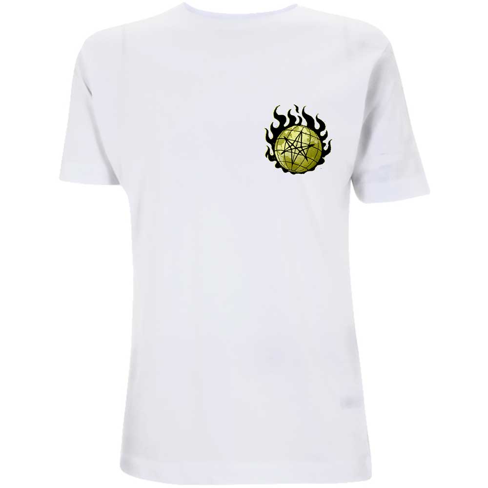 White - Front - Bring Me The Horizon Unisex Adult Globe Cotton T-Shirt