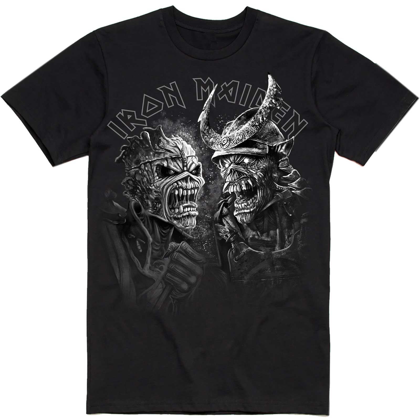 Black - Front - Iron Maiden Unisex Adult Senjutsu Head Cotton T-Shirt