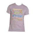 Grey - Front - Nirvana Unisex Adult Repeat Logo Cotton T-Shirt