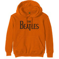 Orange - Front - The Beatles Unisex Adult Drop T Logo Pullover Hoodie