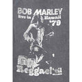 Charcoal Grey - Back - Bob Marley Unisex Adult Hawaii Snow Washed T-Shirt