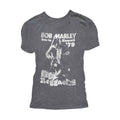 Charcoal Grey - Front - Bob Marley Unisex Adult Hawaii Snow Washed T-Shirt