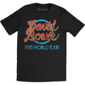 Black - Front - David Bowie Unisex Adult 1978 World Tour T-Shirt
