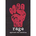 Black - Side - Rage Against the Machine Unisex Adult Red Fist Back Print Cotton T-Shirt