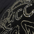 Black - Back - Queen Unisex Adult Ornate Crest Embellished T-Shirt