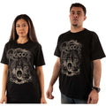 Black - Side - Queen Unisex Adult Ornate Crest Embellished T-Shirt