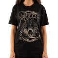 Black - Lifestyle - Queen Unisex Adult Ornate Crest Embellished T-Shirt