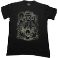 Black - Front - Queen Unisex Adult Ornate Crest Embellished T-Shirt