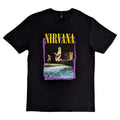 Black - Front - Nirvana Unisex Adult Stage Jump T-Shirt