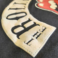 Black - Back - The Rolling Stones Womens-Ladies Sixty Biker Suede T-Shirt