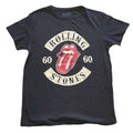 Black - Front - The Rolling Stones Womens-Ladies Sixty Biker Suede T-Shirt