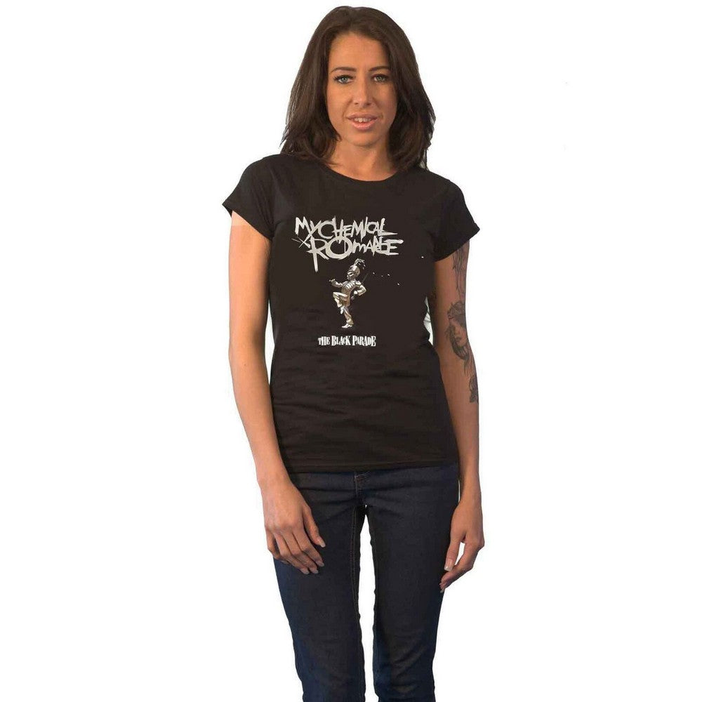 Black - Front - My Chemical Romance Womens-Ladies The Black Parade Cotton T-Shirt