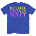 Royal Blue - Back - The Rolling Stones Unisex Adult Sixty Gradient Text Cotton T-Shirt