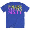 Royal Blue - Back - The Rolling Stones Unisex Adult Sixty Gradient Text Cotton T-Shirt