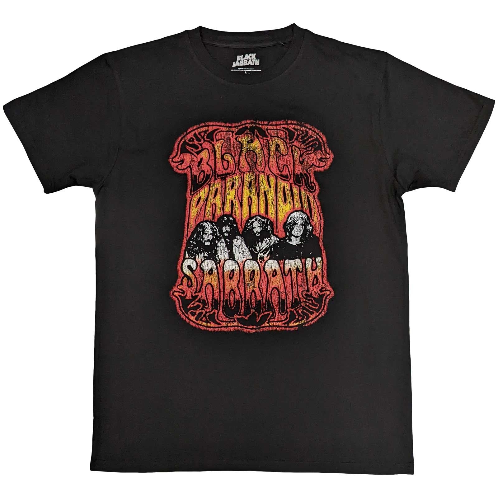 Black - Front - Black Sabbath Unisex Adult Paranoid Pysch Cotton T-Shirt