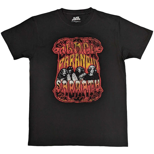 Black - Front - Black Sabbath Unisex Adult Paranoid Pysch Cotton T-Shirt