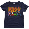Navy Blue - Front - Kiss Childrens-Kids Logo, Faces & Icons Cotton T-Shirt