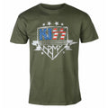 Military Green - Front - Kiss Unisex Adult Army Lightning Cotton T-Shirt