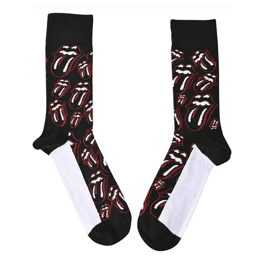 Black - Front - The Rolling Stones Unisex Adult Outline Tongues Ankle Socks