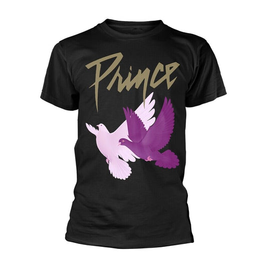 Black - Front - Prince Unisex Adult Dove T-Shirt