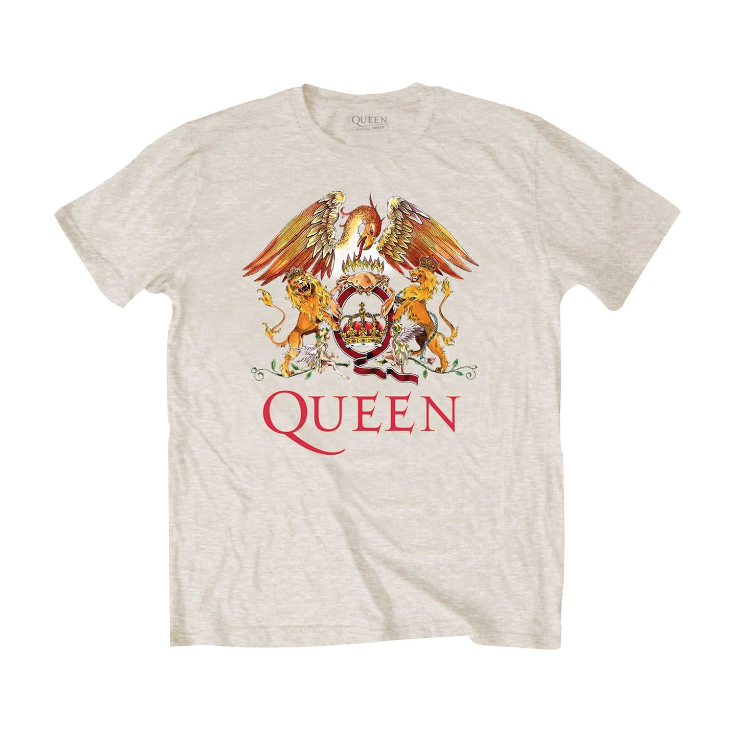 Sand - Front - Queen Unisex Adult Classic Crest T-Shirt