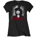 Black - Front - T-Rex Womens-Ladies Slider Cotton T-Shirt